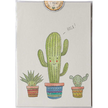Cacti Hola - Print #AP-133 – hand-designed art print by Little Difference