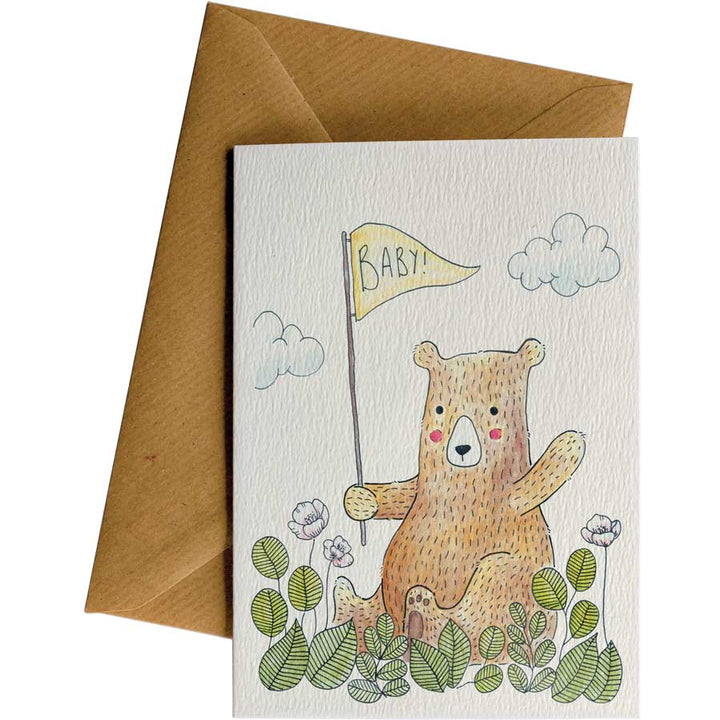 Baby Bear #139 – hand-designed greeting card by Little Difference
