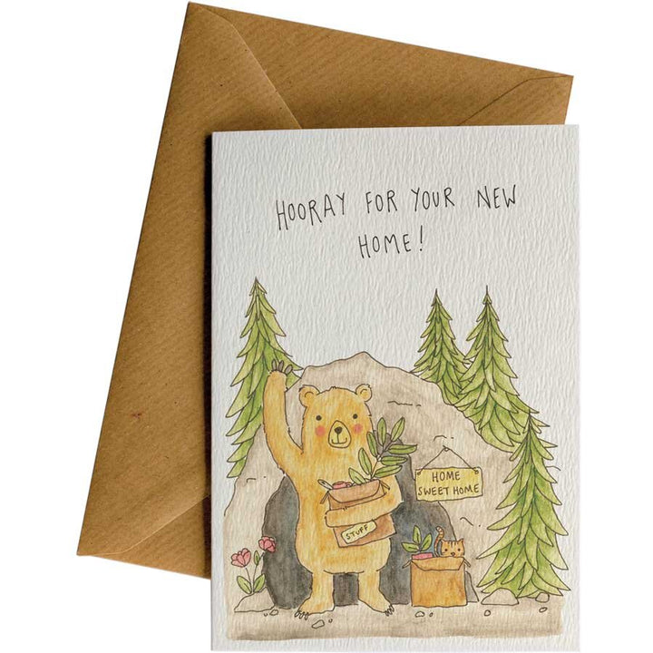 New Home Bear #148 – hand-designed greeting card by Little Difference