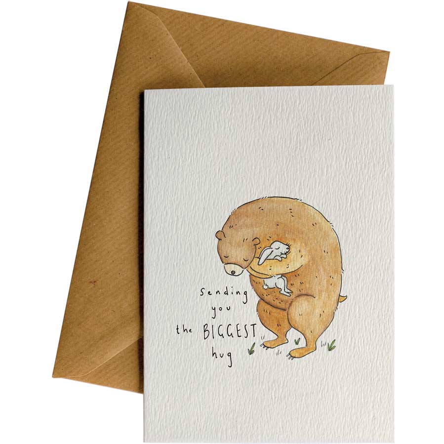 Biggest Bear Hug #WS-156 – wholesale hand-designed greeting card by Little Difference