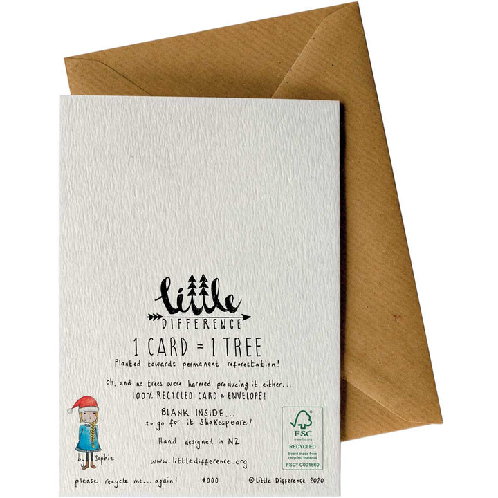 Pack of 12 Aotearoa/NZ CHRISTMAS Cards – hand-designed greeting card pack by Little Difference