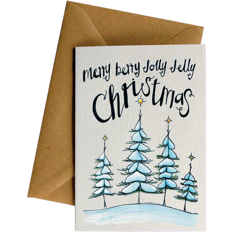 Merry Berry Trees #WS-C074 – wholesale hand-designed greeting card by Little Difference
