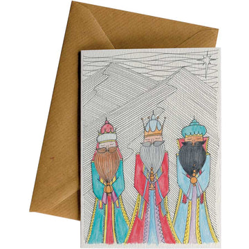 Three Wise Men #WS-C105 – wholesale hand-designed greeting card by Little Difference