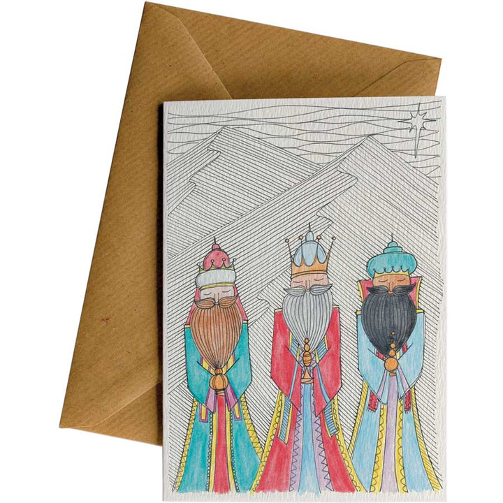 Three Wise Men #C105 – hand-designed greeting card by Little Difference