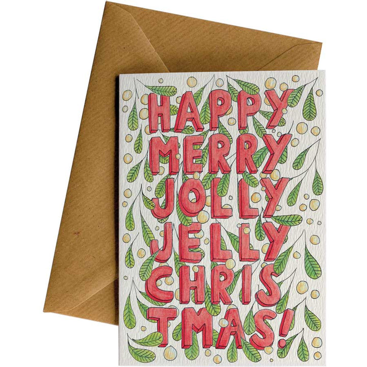 Jolly Jelly Mistletoe #WS-C108 – wholesale hand-designed greeting card by Little Difference