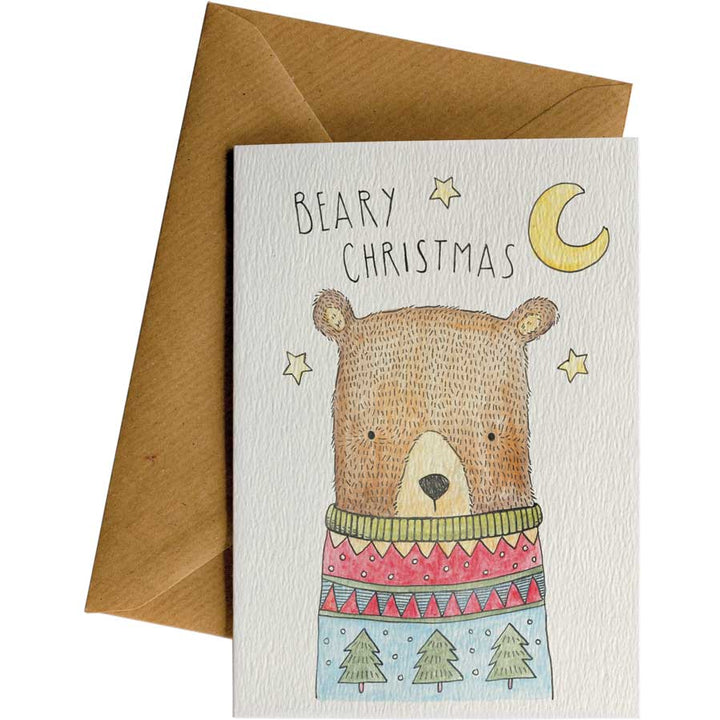 Beary Christmas #WS-C135 – wholesale hand-designed greeting card by Little Difference