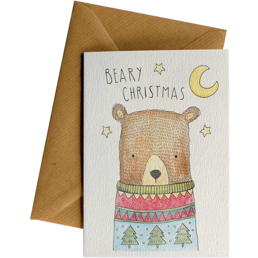 Beary Christmas #C135 – hand-designed greeting card by Little Difference