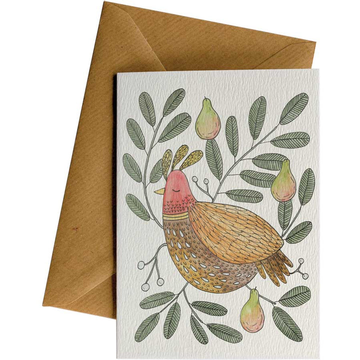 Partridge Pear Tree #C136 – hand-designed greeting card by Little Difference