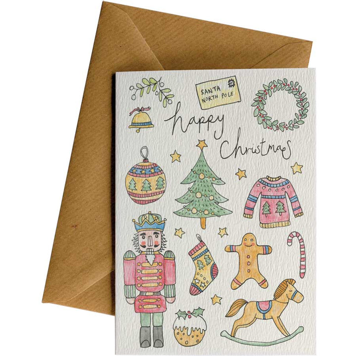 Happy Christmas Toys #C137 – hand-designed greeting card by Little Difference