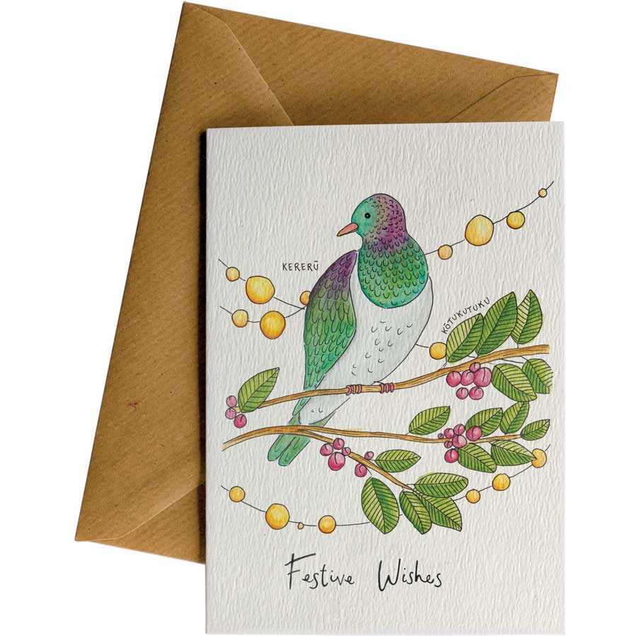 Pack of 12 Aotearoa/NZ CHRISTMAS Cards – hand-designed greeting card pack by Little Difference