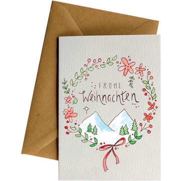 Weihnachten Wreath #WS-G046 – wholesale hand-designed greeting card by Little Difference
