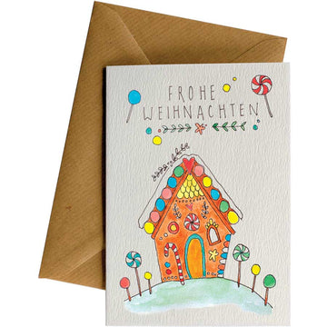Weihnachten Gingerbread #WS-G050 – wholesale hand-designed greeting card by Little Difference