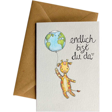 Giraffe #WS-G055 – wholesale hand-designed greeting card by Little Difference