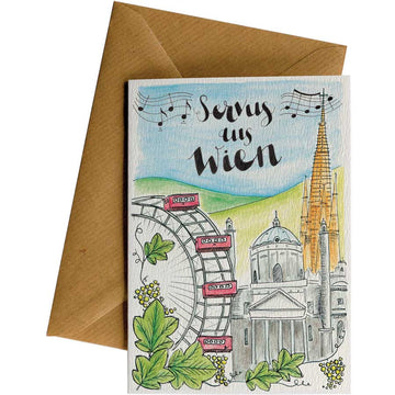 Wien #WS-G122 – wholesale hand-designed greeting card by Little Difference