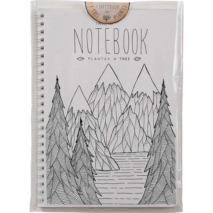 Notebook - Mountain Trees #NB-3 – hand-designed notebook by Little Difference