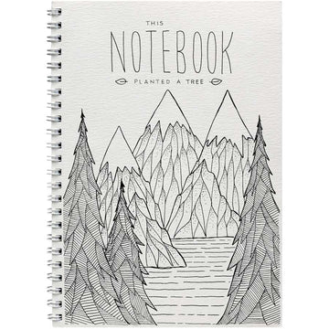 Notebook - Mountain Trees #NB-WS-3 – wholesale hand-designed notebook by Little Difference