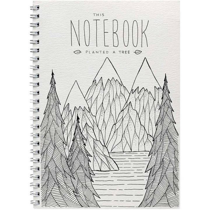 Notebook - Mountain Trees #NB-3 – hand-designed notebook by Little Difference