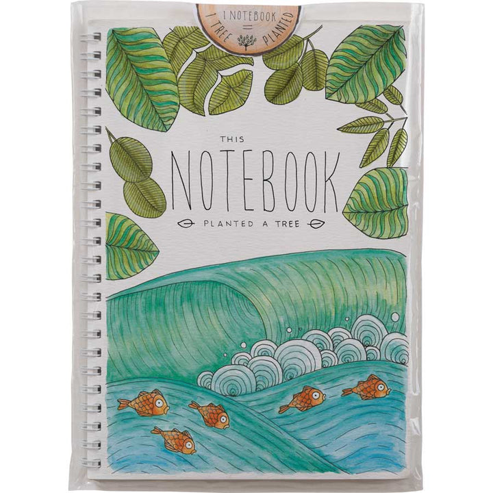 Notebook - Wave Fish #NB-1 – hand-designed notebook by Little Difference