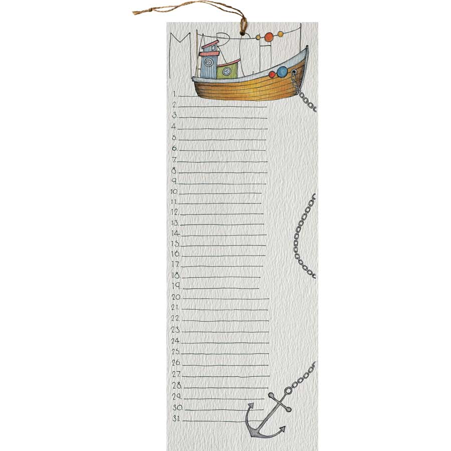 Perpetual Calendar - Seaside #CP-WS-1 – wholesale reusable calendar by Little Difference