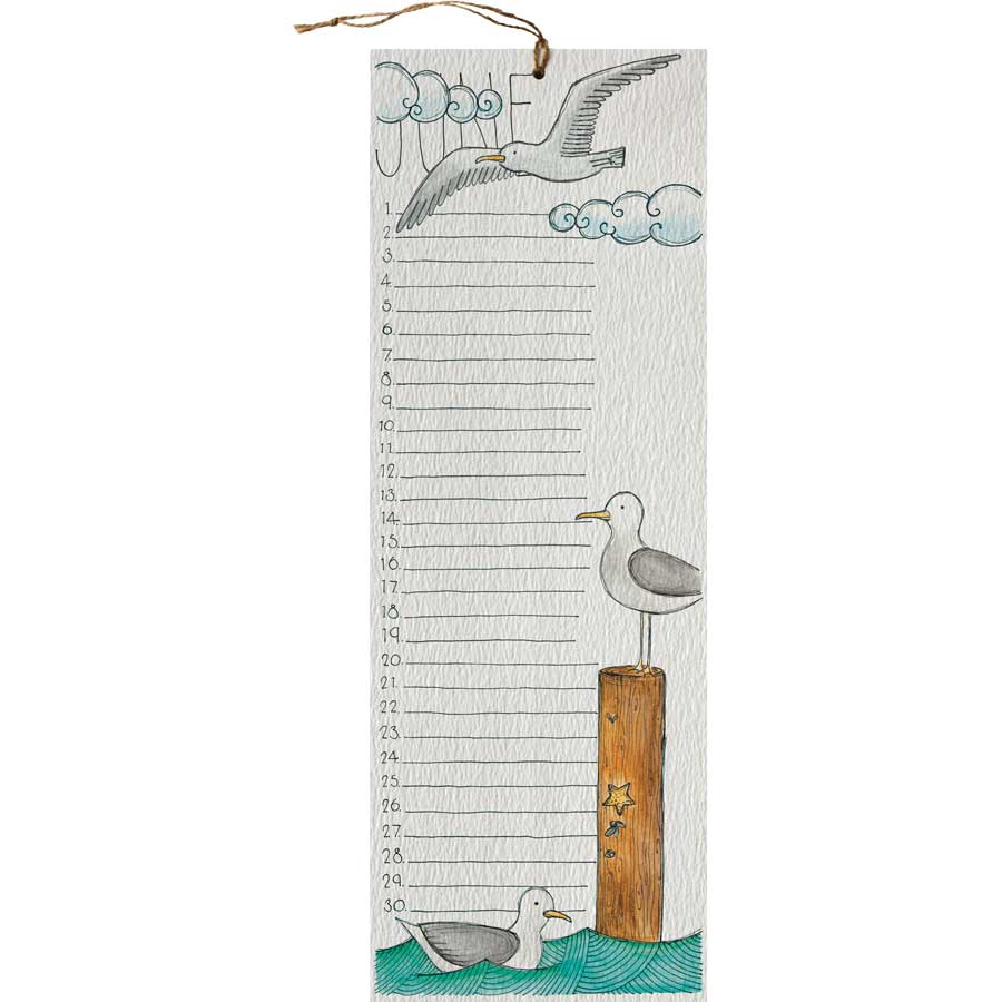 Perpetual Calendar - Seaside #CP-WS-1 – wholesale reusable calendar by Little Difference