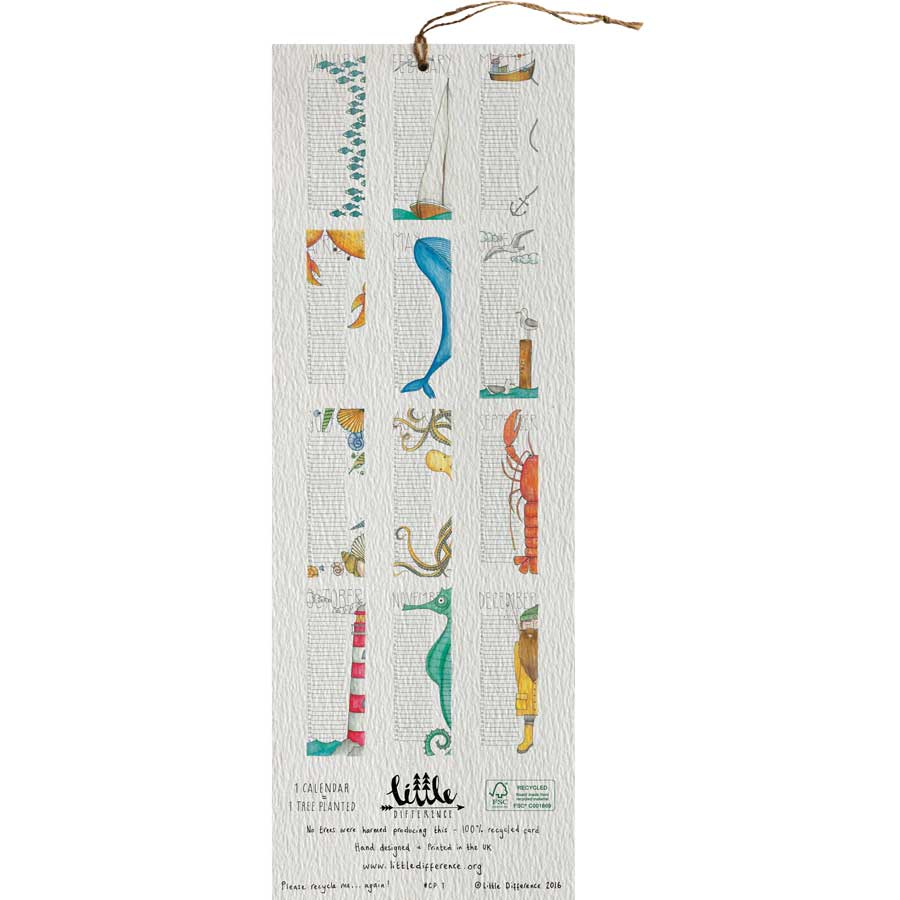 Perpetual Calendar - Seaside #CP-WS-1 – wholesale reusable calendar by Little Difference