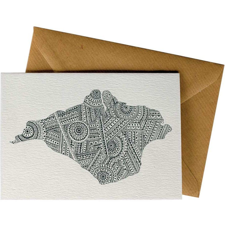 IOW Map Pattern #WS-W013 – wholesale hand-designed greeting card by Little Difference