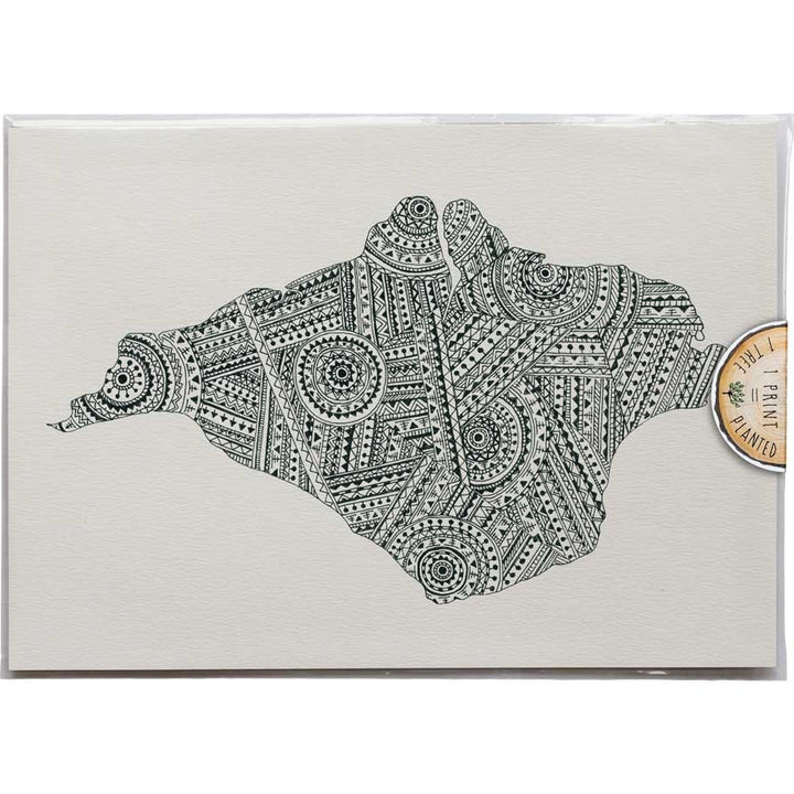 IOW Map Pattern - Print #AP-W013 – hand-designed art print by Little Difference